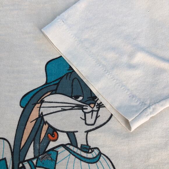 90s Bugs Bunny Taz Florida Marlins tshirt 1990s vintage - Picture 7 of 10